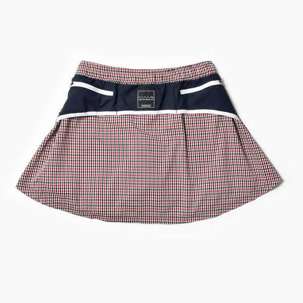 MMA Front Pleats Run Skirt (Red Check) – TOKYO MOUNTAIN