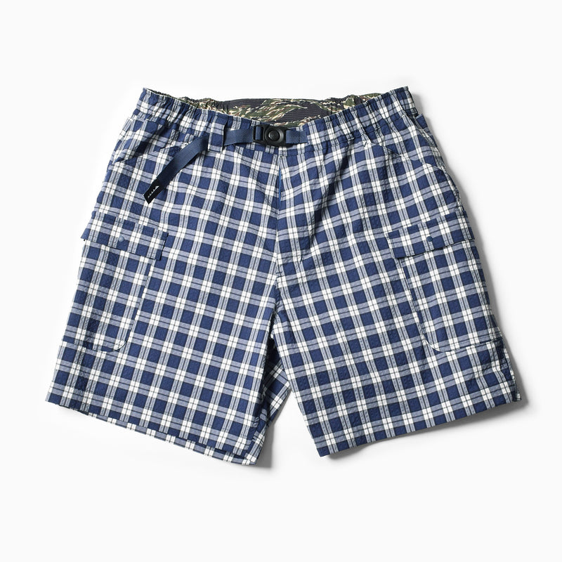 MMA COOLMAX 8-pocket Wide Shorts (Blue Check)