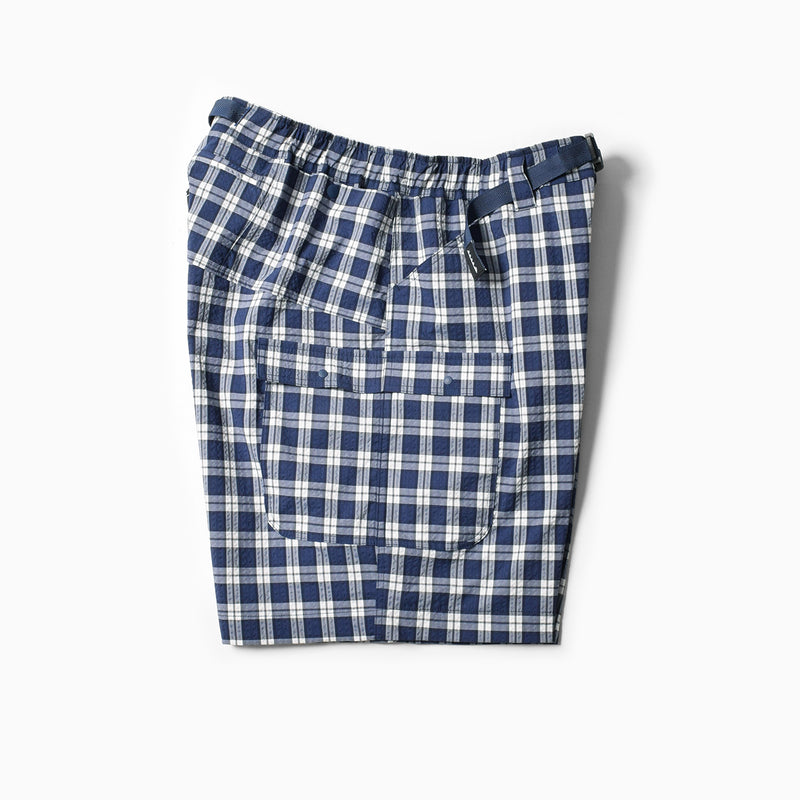 MMA COOLMAX 8-pocket Wide Shorts (Blue Check)