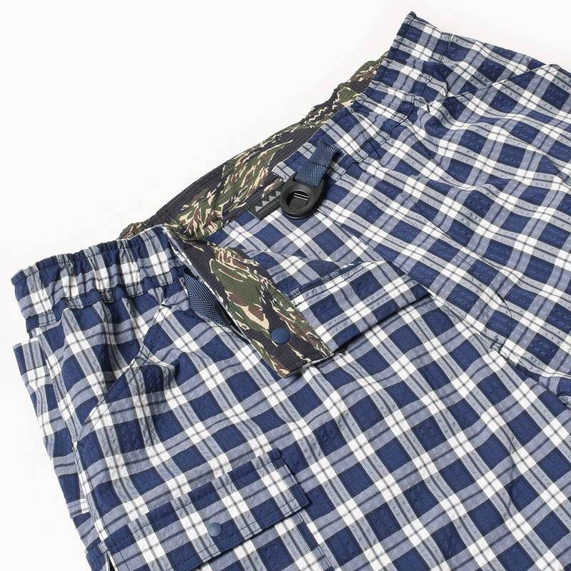 MMA COOLMAX 8-pocket Wide Shorts (Blue Check)