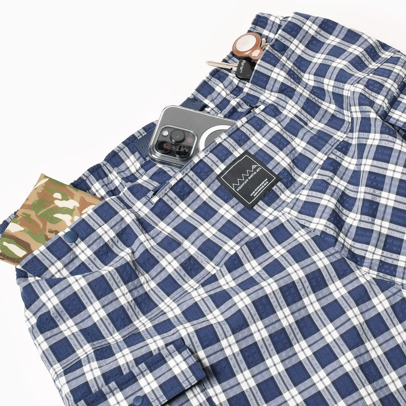 MMA COOLMAX 8-pocket Wide Shorts (Blue Check)