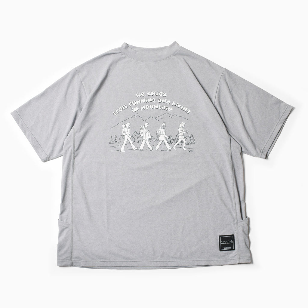 MMA_Jerry Ukai Mountain Big Tee (Gray) – TOKYO MOUNTAIN RUNNING COMPANY