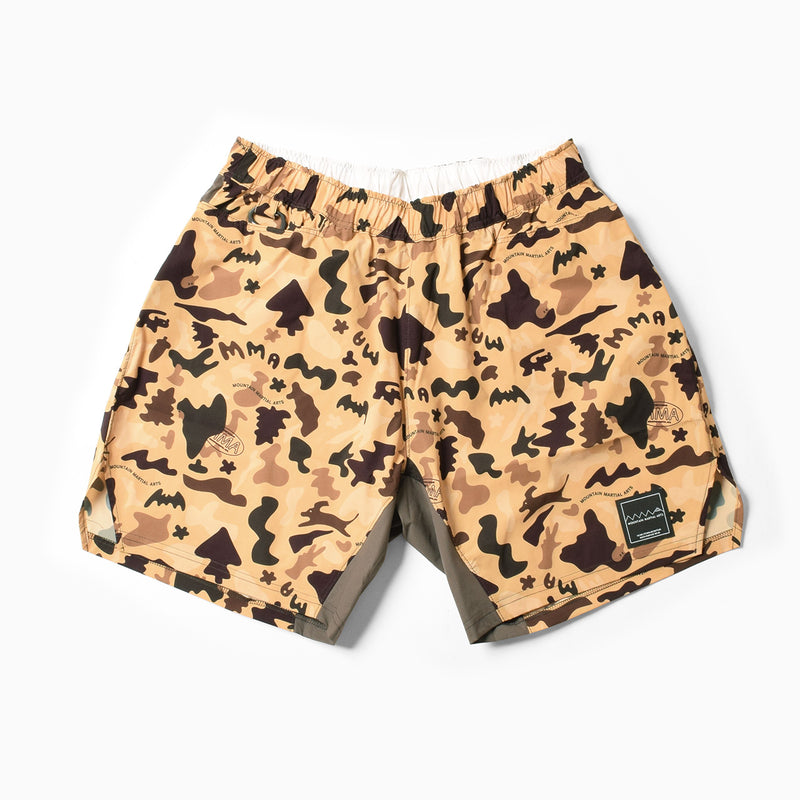 MMA_Jerry Ukai PONCHOMAN CAMO Hike&Run Shorts (Beige Camo)