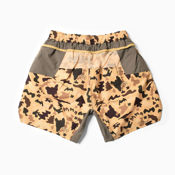 MMA_Jerry Ukai PONCHOMAN CAMO Hike&Run Shorts (Beige Camo)