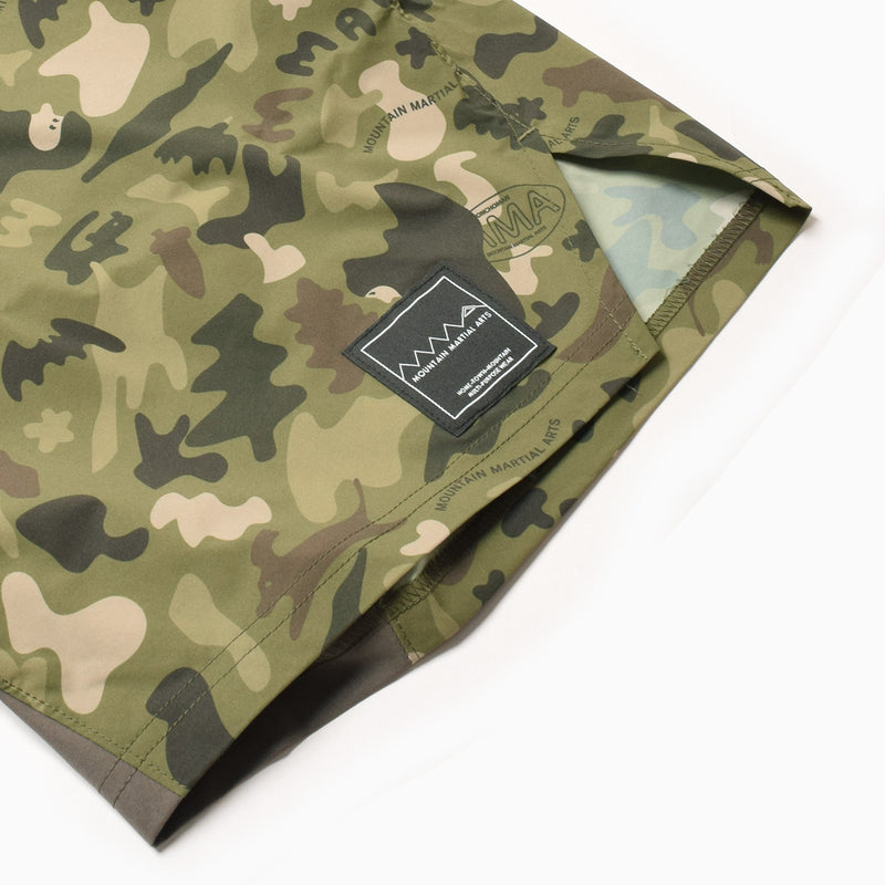 MMA_Jerry Ukai PONCHOMAN CAMO Hike&Run Shorts (Green Camo)