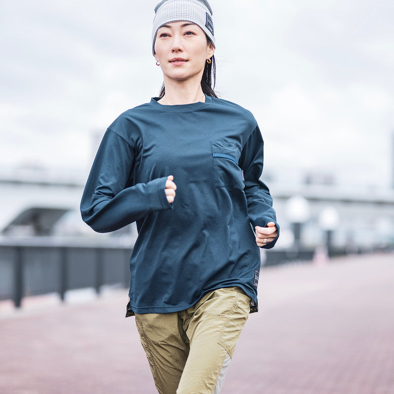 MMA Basic Pocket Long Tee (Navy)