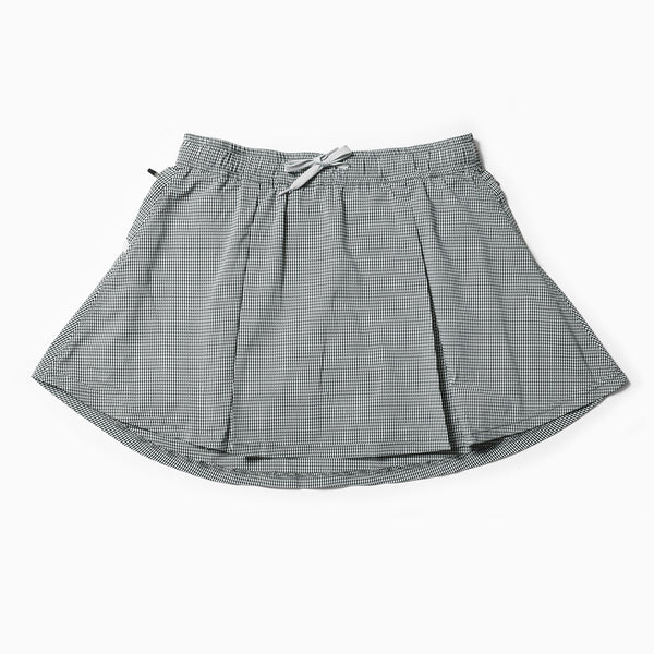 MMA Front Pleats Run Skirt (Mini Check)