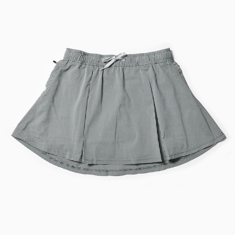 MMA Front Pleats Run Skirt (Mini Check)