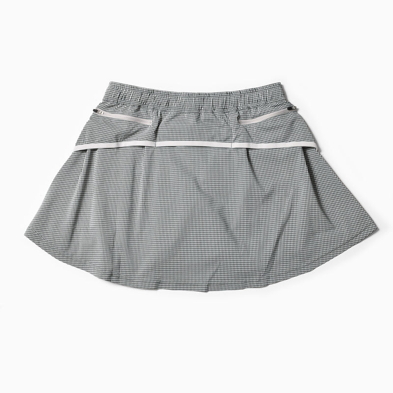 MMA Front Pleats Run Skirt (Mini Check)