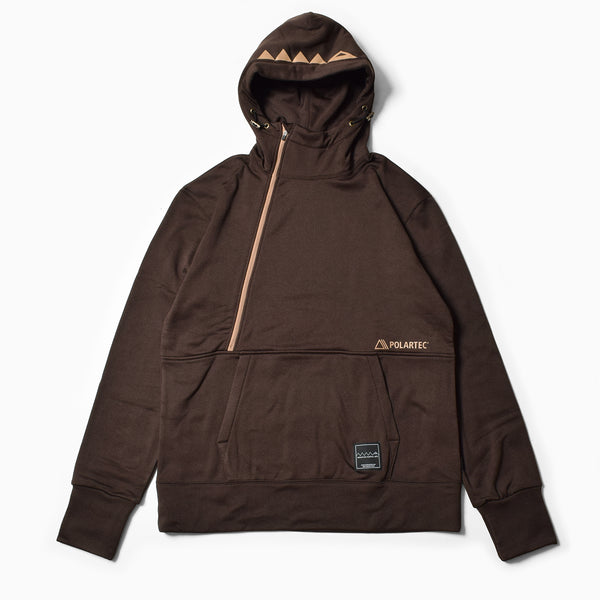 MMA POLARTEC®︎  Slant Zip Anorak (Chocolate)