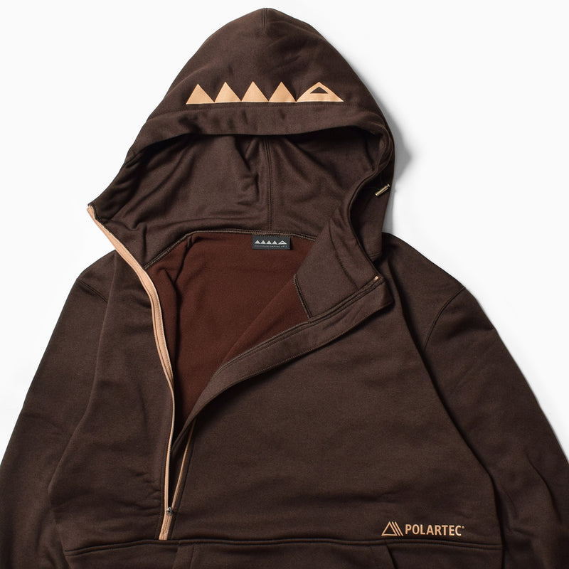 MMA POLARTEC®︎  Slant Zip Anorak (Chocolate)