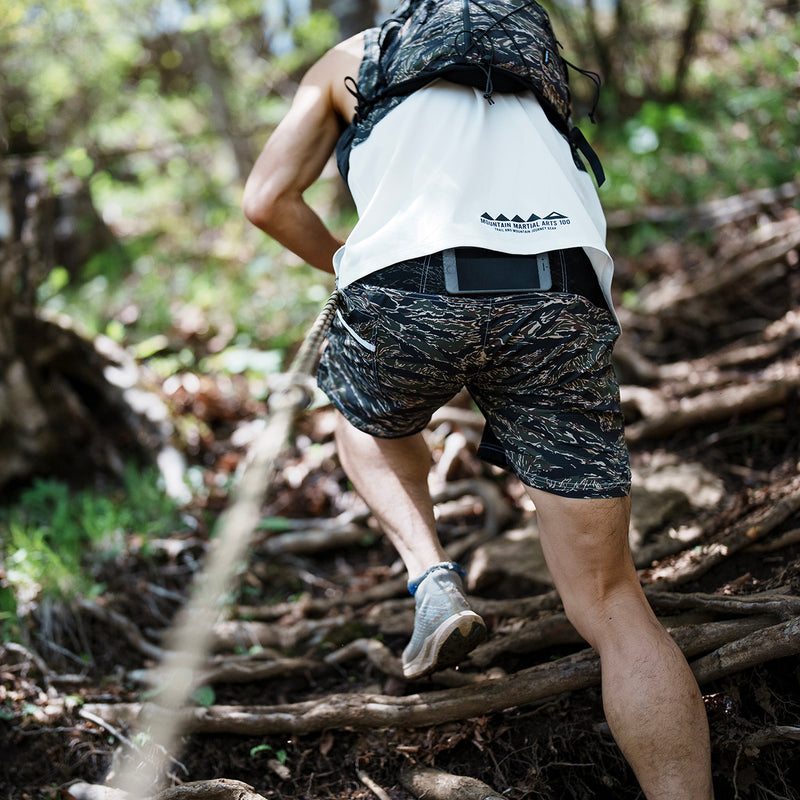 MMA 100MPJ Racing Trail Run Shorts (Tiger Camo)