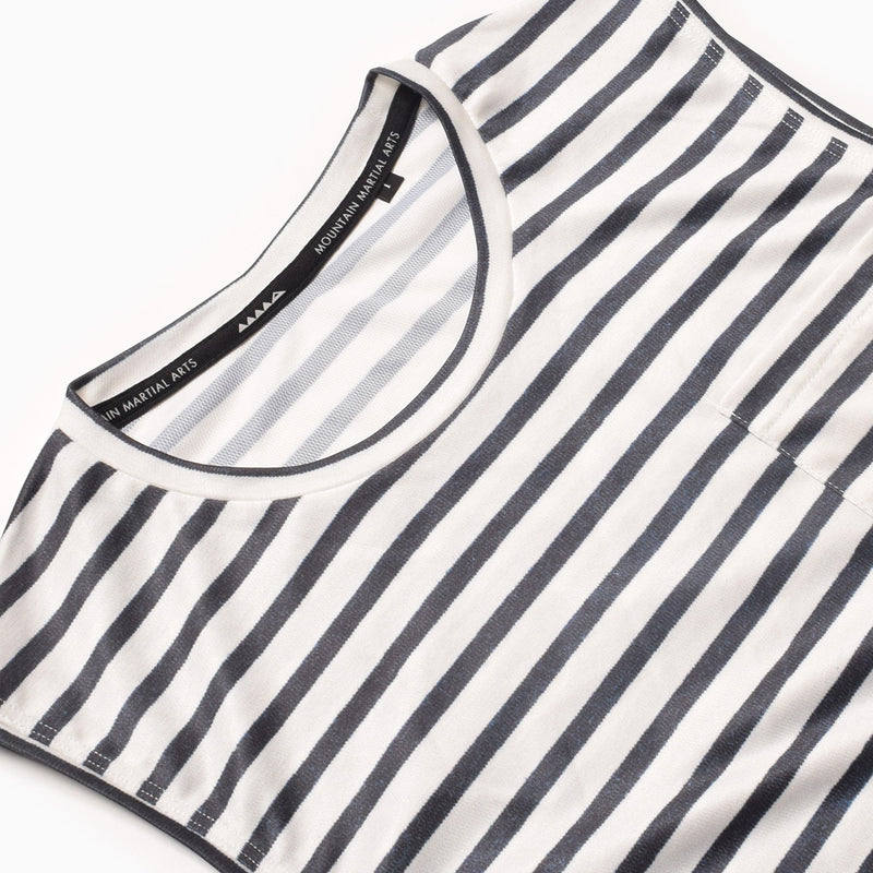 MMA POLARTEC®︎ Border Sleeve-less (Gray_White) – TOKYO