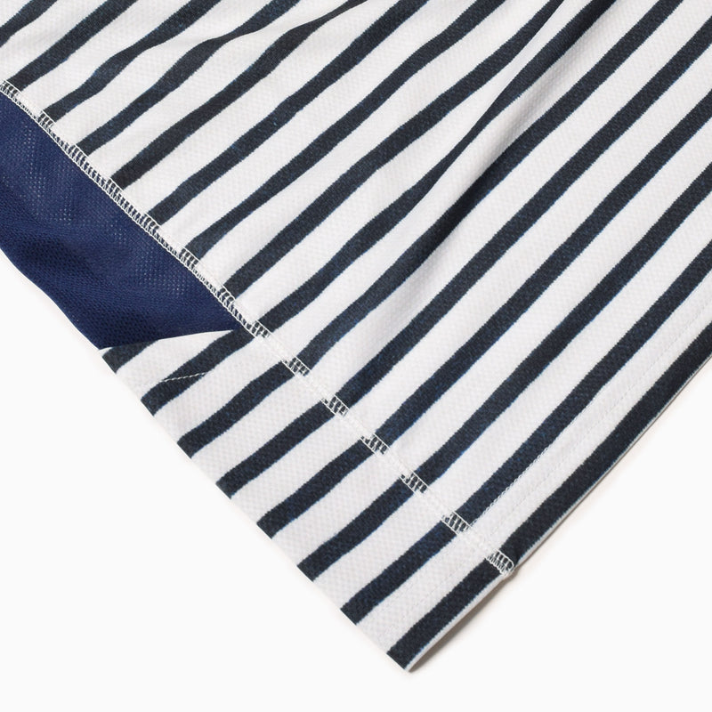 MMA Running Border Singlet (White_Navy)