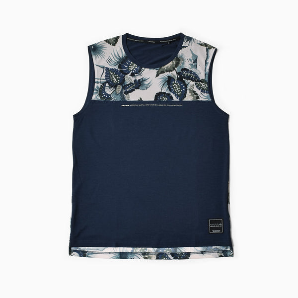 MMA Aloha Mesh Panel Sleeve-less (Navy)
