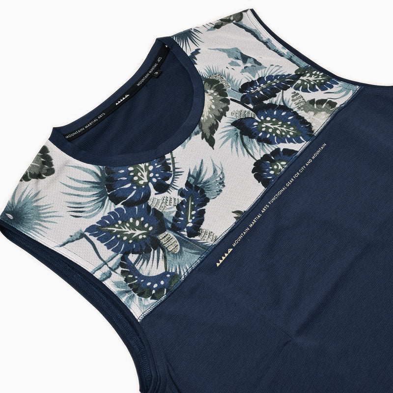 MMA Aloha Mesh Panel Sleeve-less (Navy)