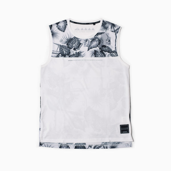 MMA Aloha Mesh Panel Sleeve-less (White)
